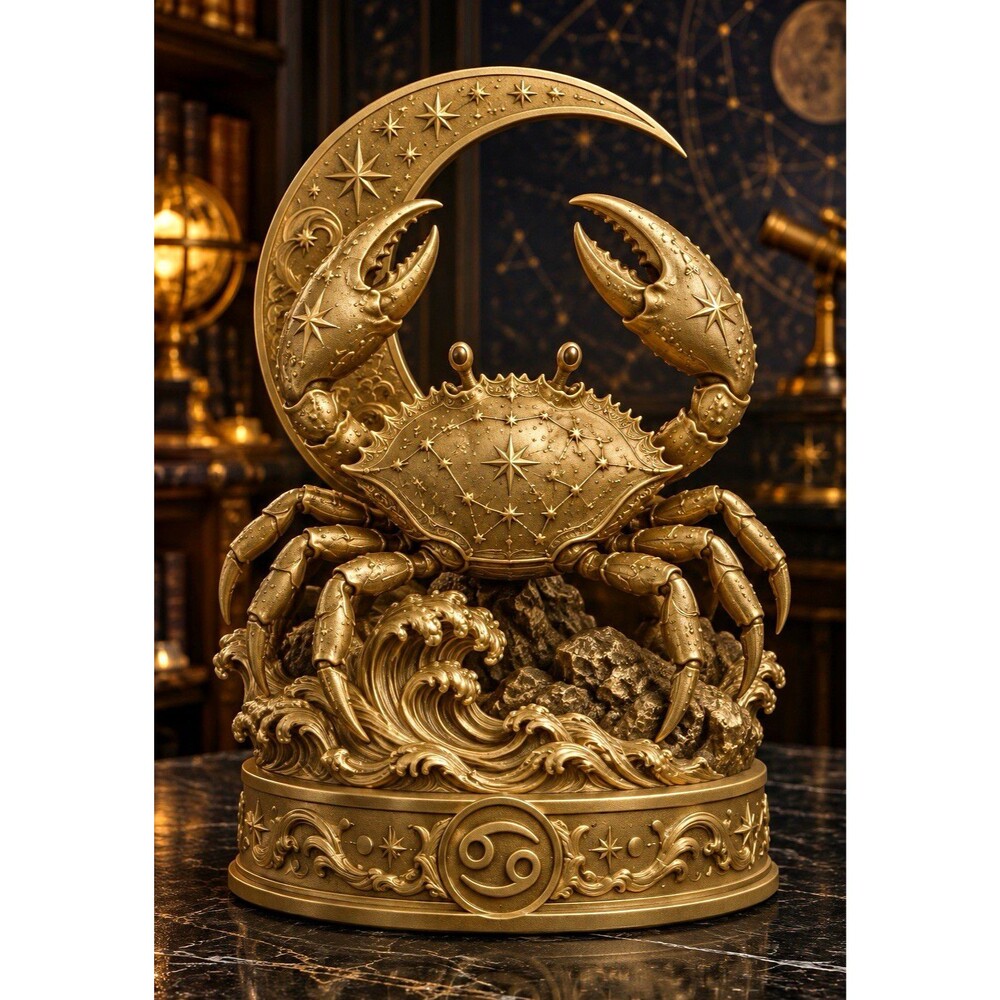 Cancer Zodiac Astrology Figurine 3D Printed Resin Figurine 7 in